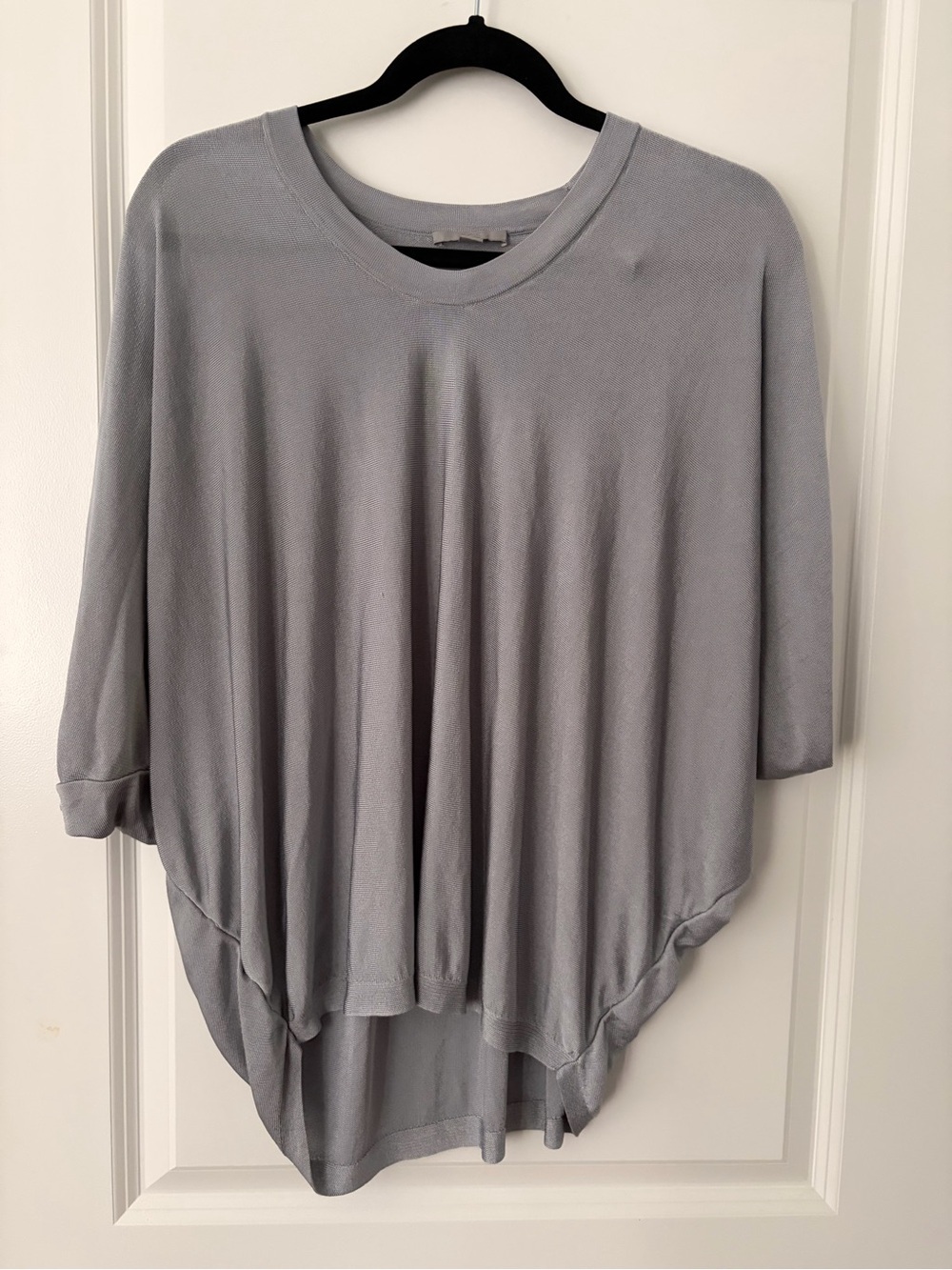 COS Grey Flowy Round-neck Top - Small